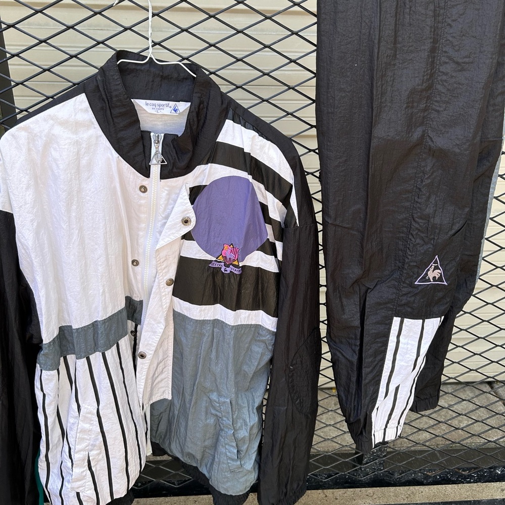 Le Coq Sportif Size Large 80s 90s Track Suit Windbreaker